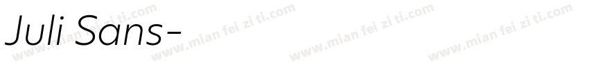 Juli Sans字体转换